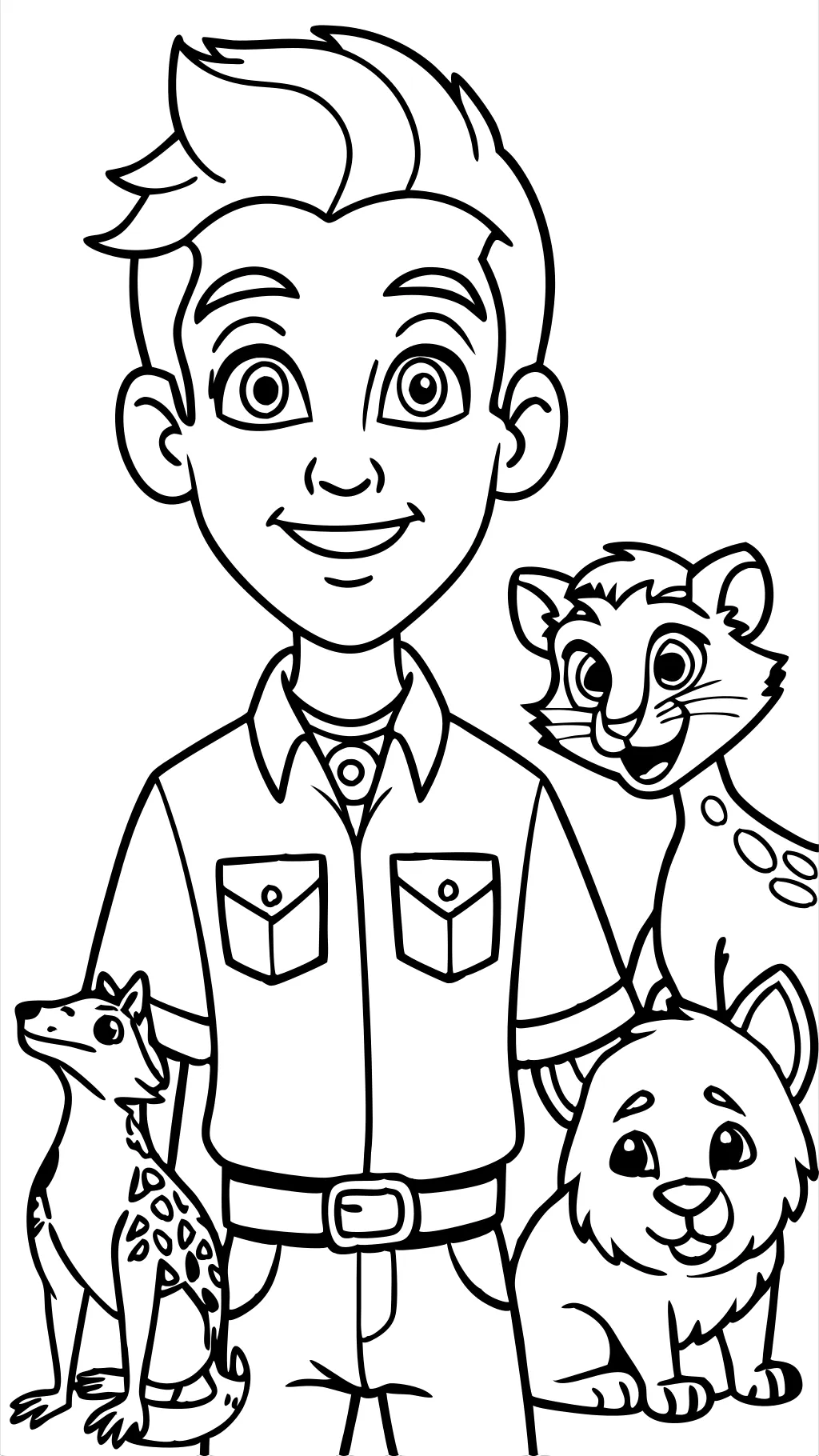 coloriages de kratt sauvages